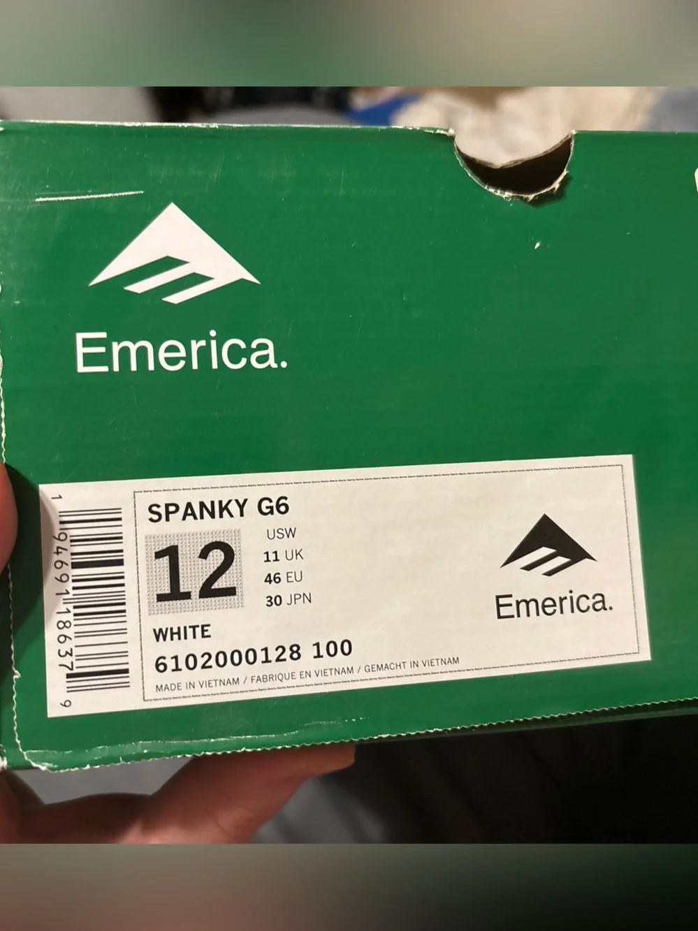Emerica White And Green Low-Top Leather Sneakers